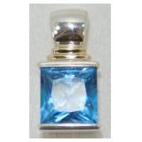 925 & 18k Signed Lorenzo Blue Topaz Pendant - ï¿½ ï¿½