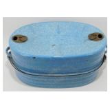 Vintage Reed Blue Enamel Roasting Pan w/ Lid &