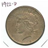 1922 Peace Silver Dollar