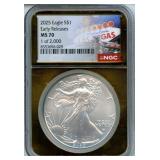 2025 American Silver Eagle Dollar NGC MS 70 Las