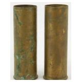 2 Antique All Brass 12 Gauge Shot Shells -