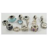 (10) .925 Sterling Charms - All Different