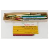 Large Group of Vintage Advertising Wooden Pencils