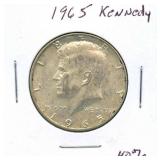 1965 Kennedy Silver Half Dollar - 40 % Silver