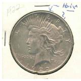 1922 Peace Silver Dollar