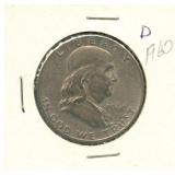 1960-D Franklin Silver Half Dollar