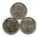 1971-D & (2) 1976-D Kennedy Half Dollars