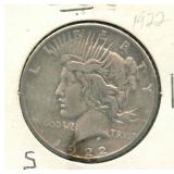 1922-S Peace Silver Dollar