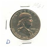 1961-D Franklin Silver Half Dollar