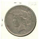 1922 Peace Silver Dollar