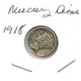 1918-D Mercury Silver Dime