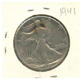 1941-D Walking Liberty Silver Half Dollar