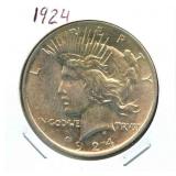 1924 Peace Silver Dollar