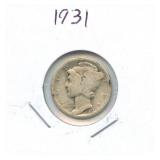 1931 Mercury Silver Dime