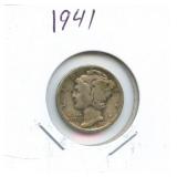1941 Mercury Silver Dime