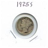 1925-S Mercury Silver Dime