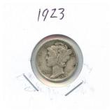 1923 Mercury Silver Dime