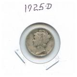 1925-D Mercury Silver Dime