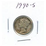 1940-S Mercury Silver Dime