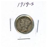 1919-S Mercury Silver Dime
