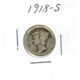1918-S Mercury Silver Dime