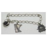 Sterling Charm Bracelet - 13.23 Grams
