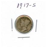 1917-S Mercury Silver Dime