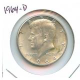 1964-D Kennedy Silver Half Dollar