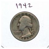 1942 Washington Silver Quarter