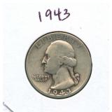 1943 Washington Silver Quarter
