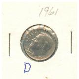1961-D Roosevelt Silver Dime
