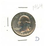 1964-D Washington Silver Quarter