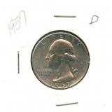 1957-D Washington Silver Quarter