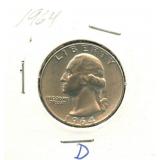 1964-D Washington Silver Quarter
