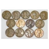 Group of Lincoln Wheat Cents - 1919, 1919-S,