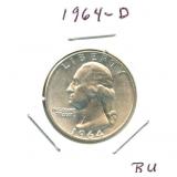 1964-D Washington Silver Quarter