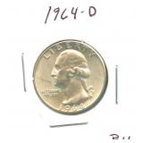 1964-D Washington Silver Quarter