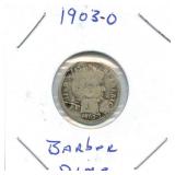 1903-O Barber Silver Dime