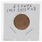 1867 2 Cent Coin