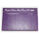 1992 U.S. Mint Proof Set with COA