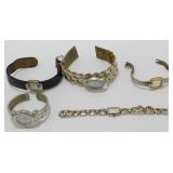 (5) Ladies Cuffed Wrist Watches - All Need