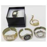 (5) Ladies (4) Cuffed & (1) Regular Wrist Watches