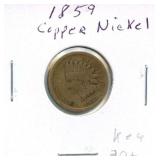 1859 Copper Nickel Indian Head Penny