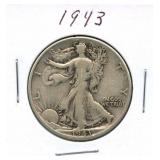 1943 Walking Liberty Silver Half Dollar