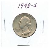 1948-S Washington Silver Quarter