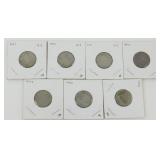 Group of Liberty "V" Nickels - 1891, 1897, 1900,