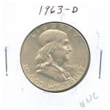 1963-D Franklin Silver Half Dollar