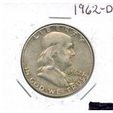 1962-D Franklin Silver Half Dollar