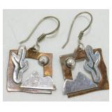 Pair of Western Cactus Earrings