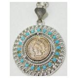 1907 Indian Head Penny Pendant Necklace